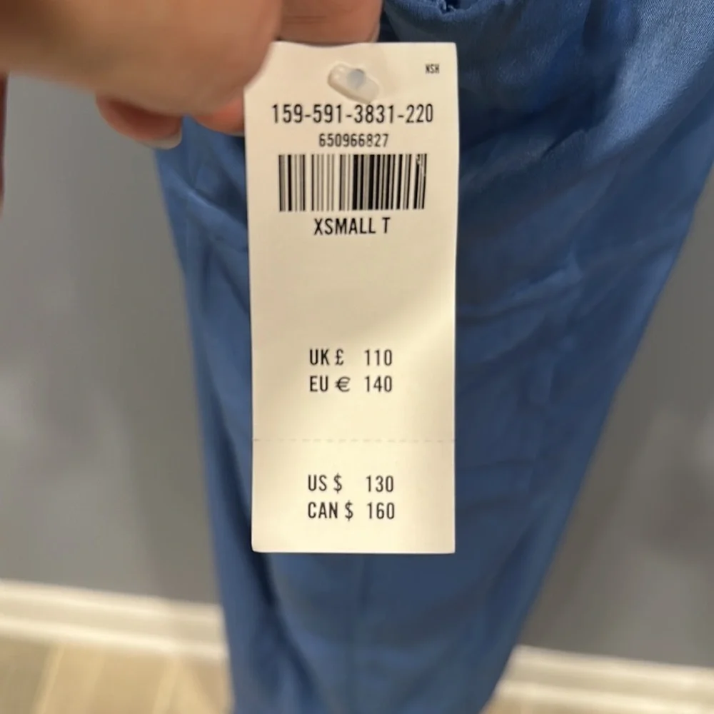NWT Abercrombie & Fitch Halter Maxi Dress Cornflower Blue XSMALL Tall